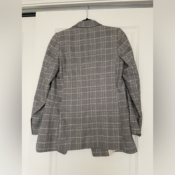 H&M Tan and black plaid blazer US 2 - Picture 4 of 6